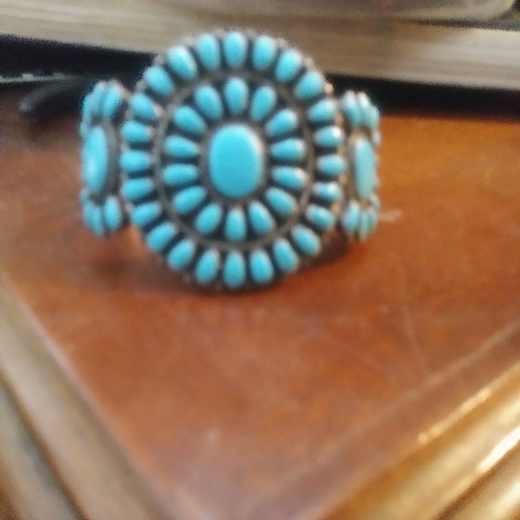 ZUNI BRACELET 9 STONES STERLING SIGNED  ML - Picture 3 of 5